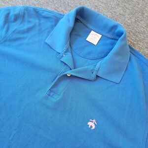 Brooks Brothers‎ Polo Shirt Men's XL Blue Performance Golf Stretch Preppy Supima